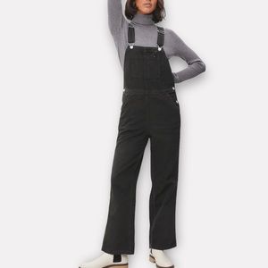 Everlane The Cotton Canvas Overalls Black Straight Leg (Worn Once)